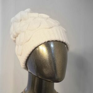 Cozy White Knit Beanie